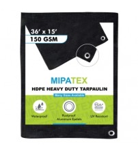 Mipatex Tarpaulin / Tirpal 36 Feet x 15 Feet 150 GSM (Black)